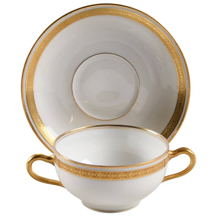 Schleiger 1106 Flat Bouillon Cup & Saucer