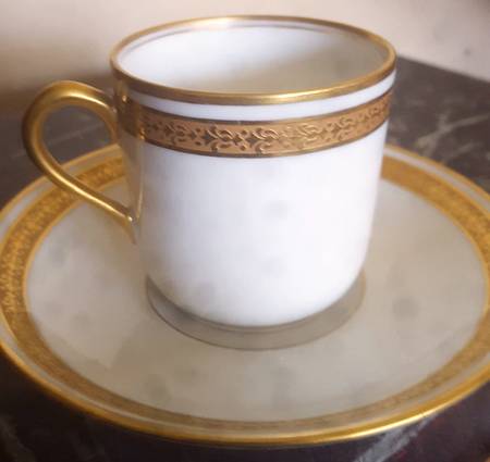 Schleiger 1106 Flat Demitasse Cup & Saucer Set