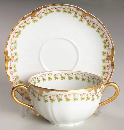 Schleiger 113  Flat Bouillon Cup & Saucer