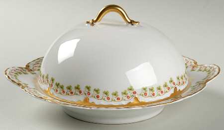 Schleiger 113A Round Covered Butter with Strainer