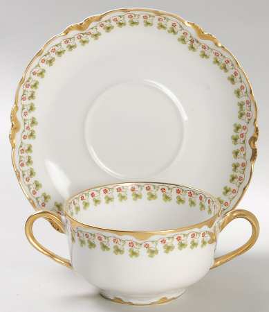 Schleiger 113A Flat Bouillon Cup & Saucer
