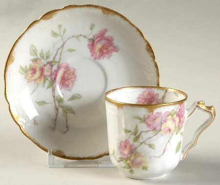 Schleiger 1151 Flat Demitasse Cup & Saucer Set