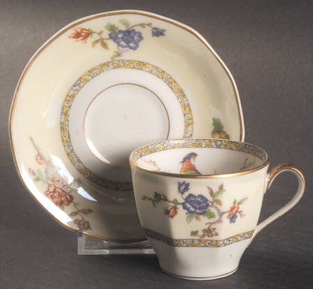 Schleiger 1227 Flat Demitasse Cup & Saucer Set