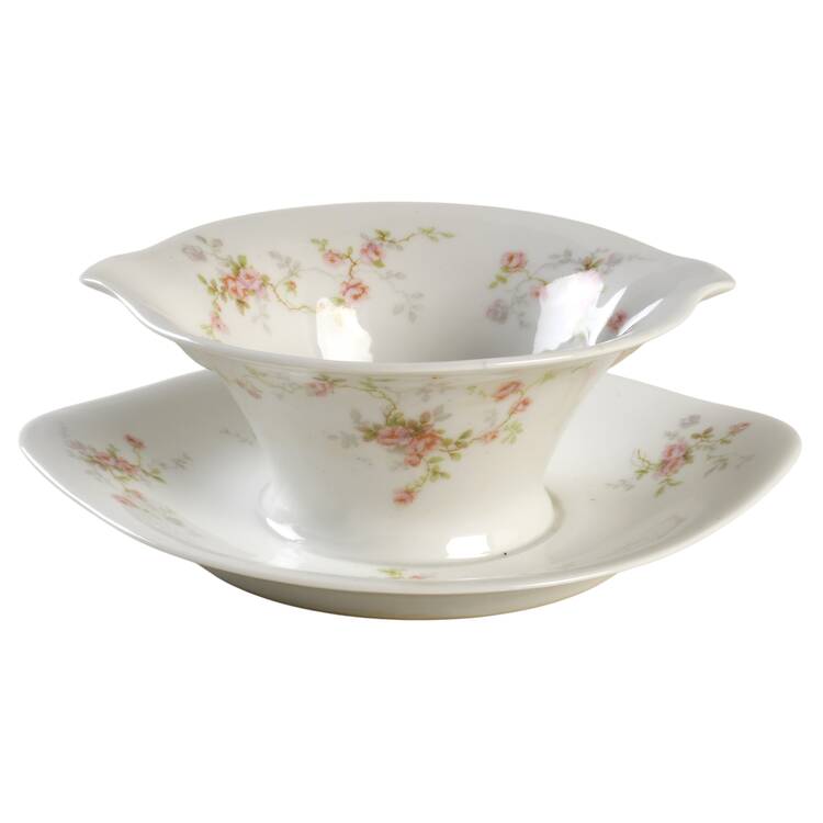 Schleiger 1245 Round Gravy Boat/Attached Underplate