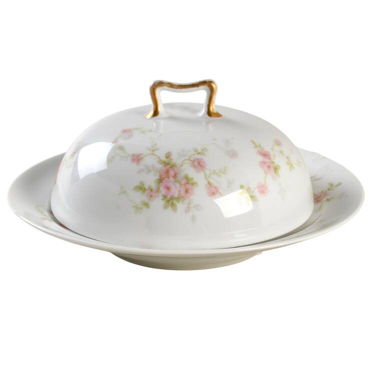 Schleiger 1245 Round Covered Butter w/Strainer