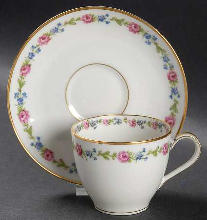 Schleiger 1263 Flat Demitasse Cup & Saucer Set