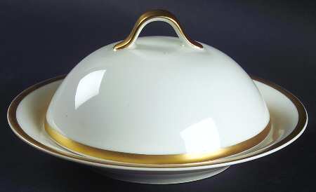 Schleiger 128 Round Covered Butter with Strainer