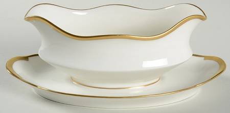 Schleiger 128 Gravy Boat with Attached Underplate