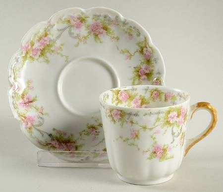 Schleiger 142 Flat Demitasse Cup & Saucer Set