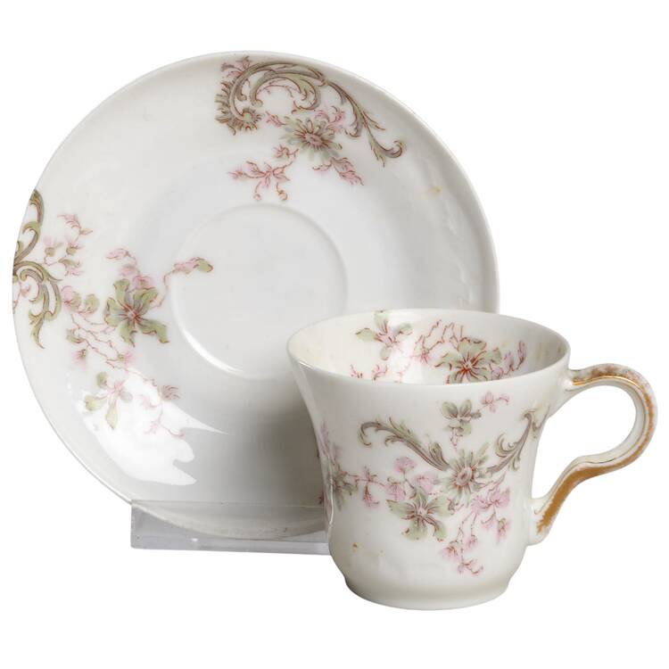 Schleiger 143 Flat Demitasse Cup & Saucer Set