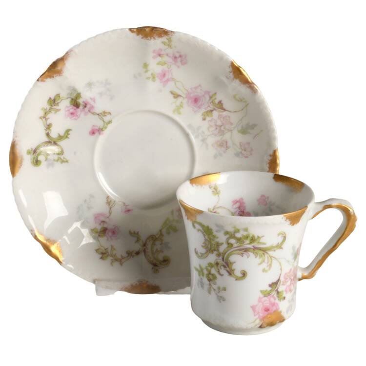 Schleiger 144 Flat Demitasse Cup & Saucer Set by Haviland