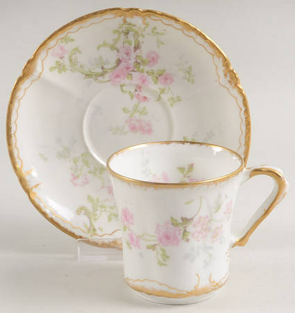 Schleiger 144F Flat Demitasse Cup & Saucer Set
