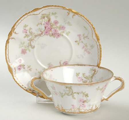 Schleiger 144F Flat Bouillon Cup & Saucer