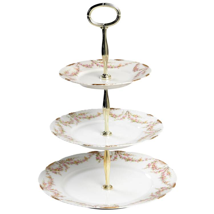 Schleiger 145 13 7/8"-14 1/4" 3-Tiered Serving Tray(DP,SP,BB) HC