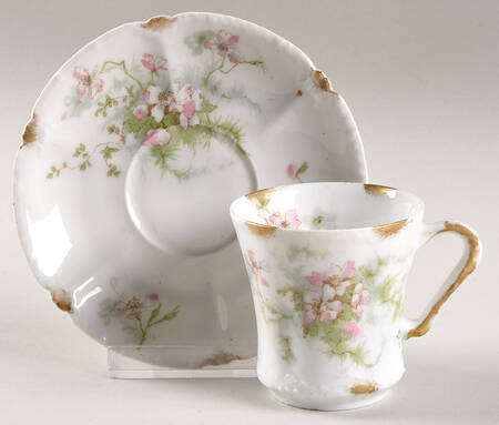 Schleiger 146 Flat Demitasse Cup & Saucer Set