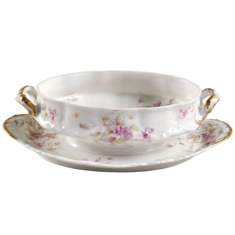 Schleiger 147D Gravy Boat w/Attached Underplate No Lid