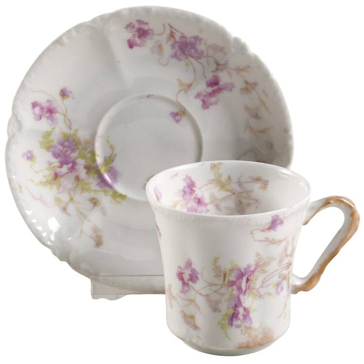 Schleiger 147D Flat Demitasse Cup & Saucer Set