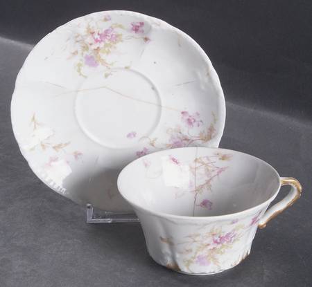 Schleiger 147D Flat Cup & Saucer Set