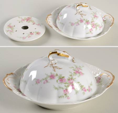 Schleiger 151 Round Covered Butter with Strainer