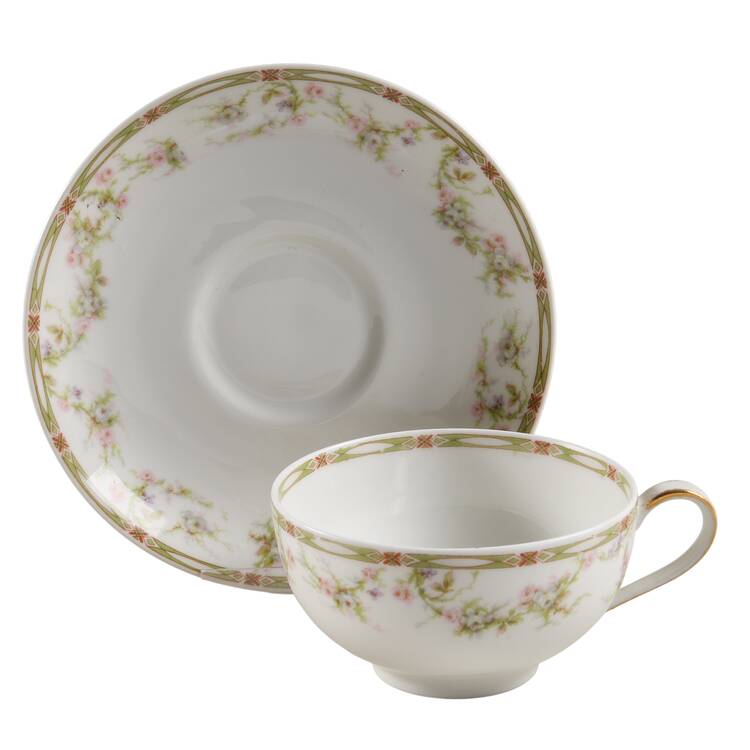 Schleiger 152 Flat Cup & Saucer Set
