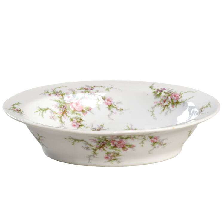 Schleiger 154a (White Background) 9" Oval Vegetable Bowl