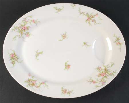 Schleiger 154a (White Background) 15" Oval Serving Platter