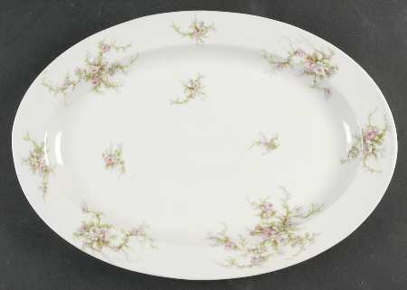 Schleiger 154a (White Background) 13" Oval Serving Platter