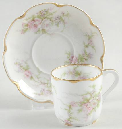 Schleiger 154B Flat Demitasse Cup & Saucer Set
