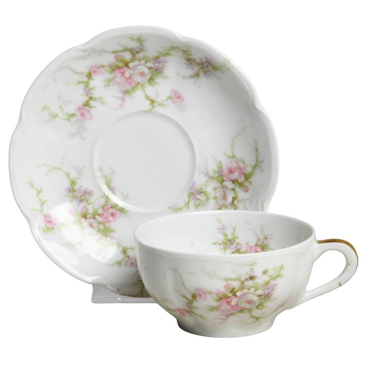 Schleiger 154D Flat Cup & Saucer Set by Haviland