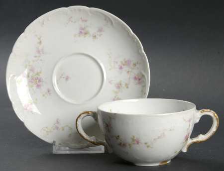 Schleiger 159A Flat Bouillon Cup & Saucer