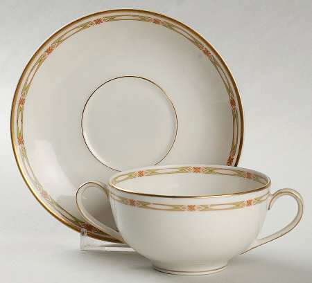 Schleiger 169a Flat Bouillon Cup & Saucer