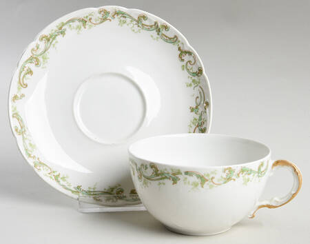 Schleiger 171A Flat Cup & Saucer Set by Haviland