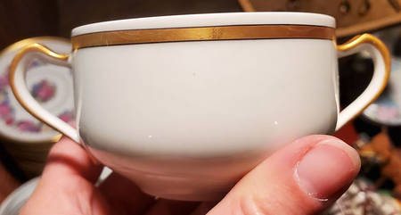 Schleiger 20a Flat Bouillon Cup & Saucer
