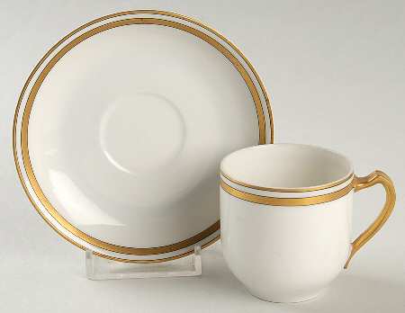 Schleiger 20a Flat Demitasse Cup & Saucer Set