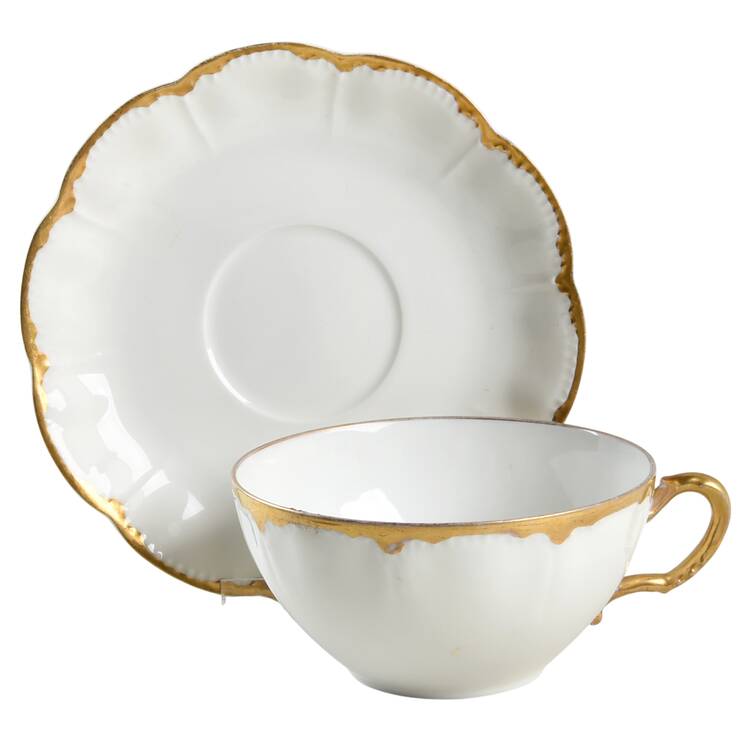 Schleiger 216 Flat Cup & Saucer Set