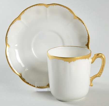 Schleiger 216 Flat Demitasse Cup & Saucer Set
