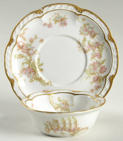 Schleiger 235B Ramekin & Saucer Set by Haviland