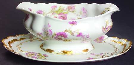 Schleiger 237J Gravy Boat with Attached Underplate by Haviland