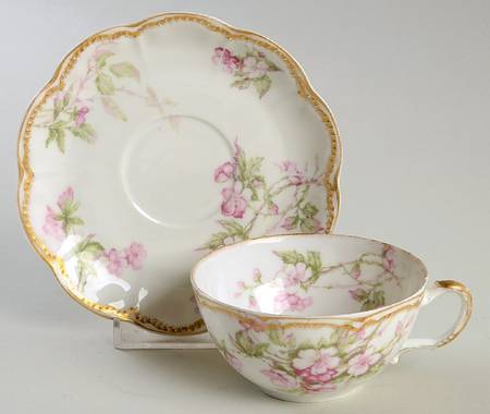 Schleiger 241 Flat Cup & Saucer Set by Haviland