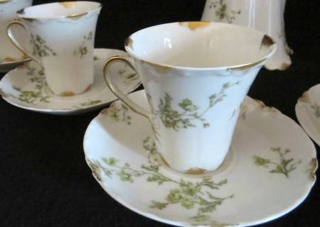 Schleiger 254A Flat Demitasse Cup & Saucer Set