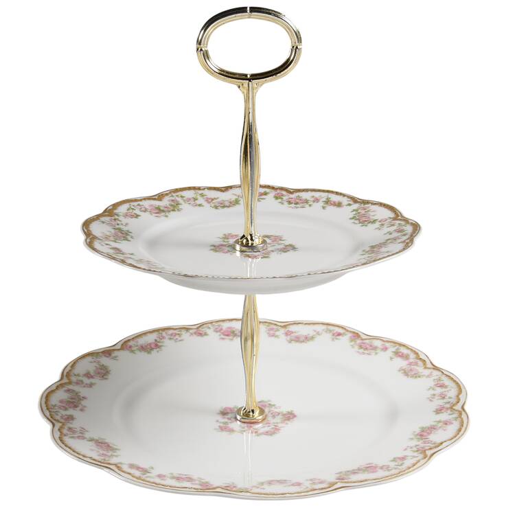 Schleiger 270 6 5/8"-10"  2 Tiered Serving Tray (Dp, Sp) HC