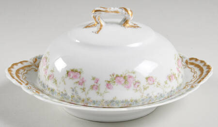 Schleiger 271B Round Covered Butter with Strainer