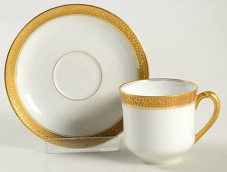 Schleiger 277 Flat Demitasse Cup & Saucer Set