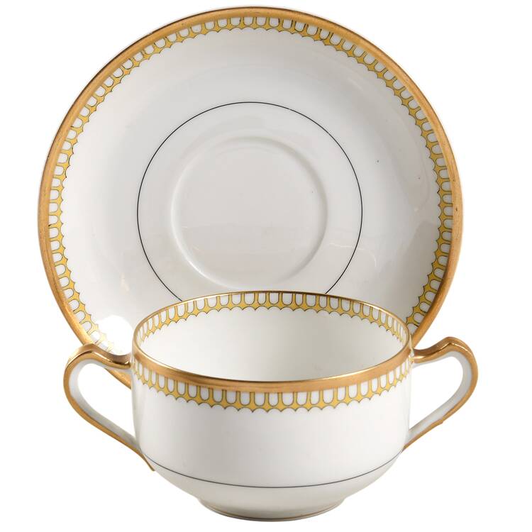 Schleiger 278A Flat Bouillon Cup & Saucer