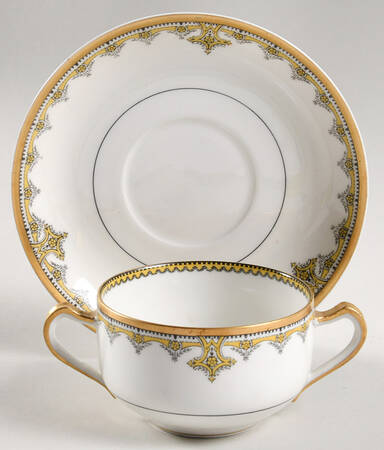 Schleiger 283 Flat Bouillon Cup & Saucer