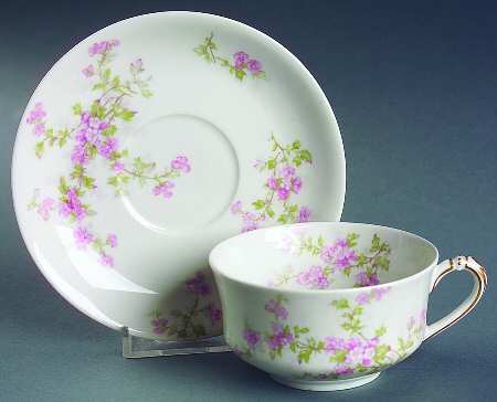 Schleiger 29a Flat Cup & Saucer Set by Haviland