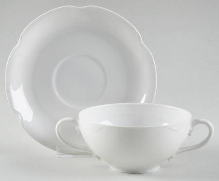 Schleiger 3 Flat Bouillon Cup & Saucer