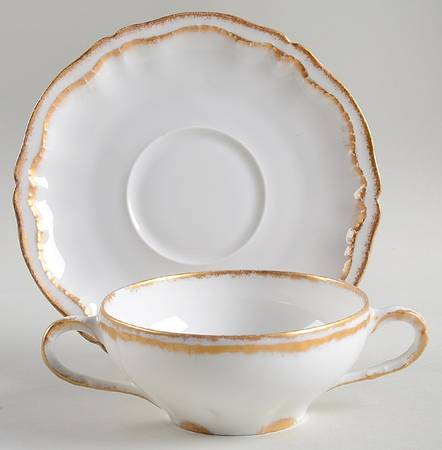 Schleiger 304 Flat Bouillon Cup & Saucer