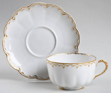 Schleiger 305 Flat Cup & Saucer Set by Haviland