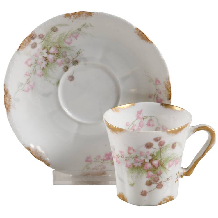 Schleiger 315A Flat Demitasse Cup & Saucer Set